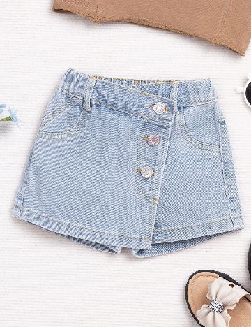 Fusta pantalon Shein Kids, albastru
