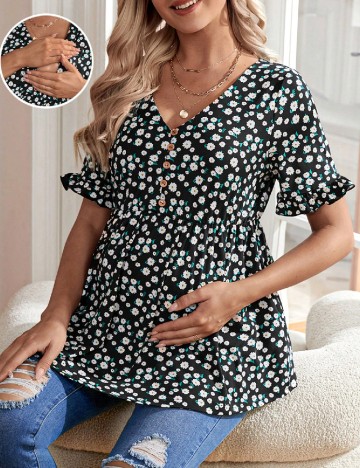 Bluza SHEIN Maternity, negru