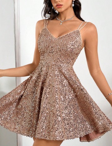 Rochie scurta SHEIN, maro