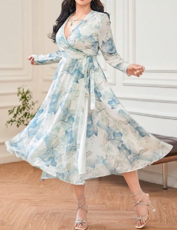 Rochie medie Dazy, albastru