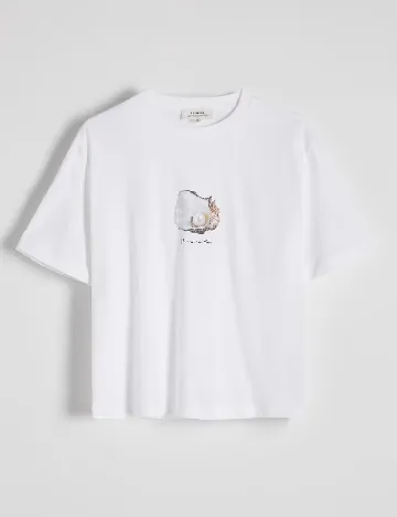 Tricou Reserved, alb