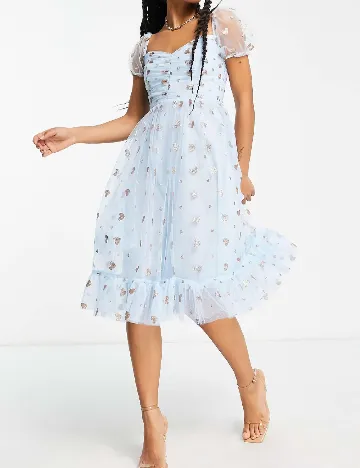 Rochie medie Collective The Label, bleu