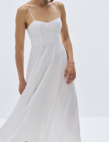 Rochie medie Reserved, alb