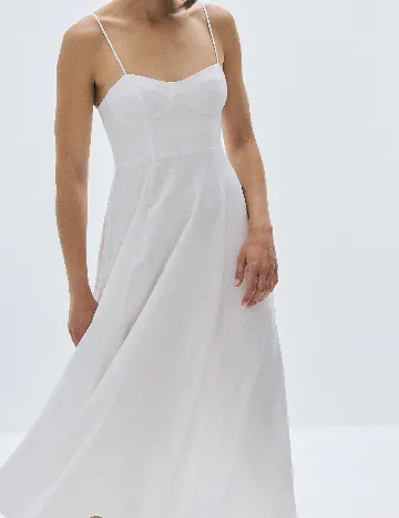Rochie medie Reserved, alb
