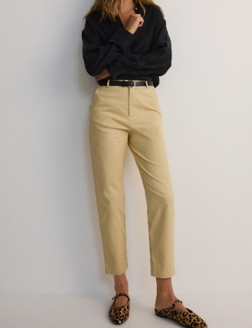 Pantaloni Reserved, crem