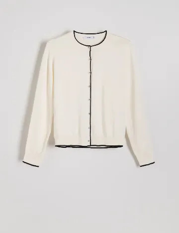 Cardigan Reserved, ecru