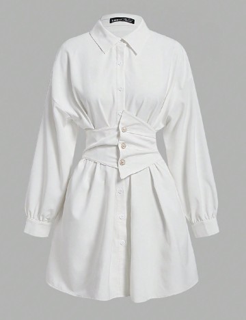 Rochie scurta SHEIN, ecru