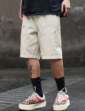 Pantaloni scurti SHEIN, crem