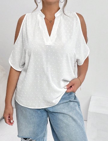 Bluza SHEIN CURVE, alb