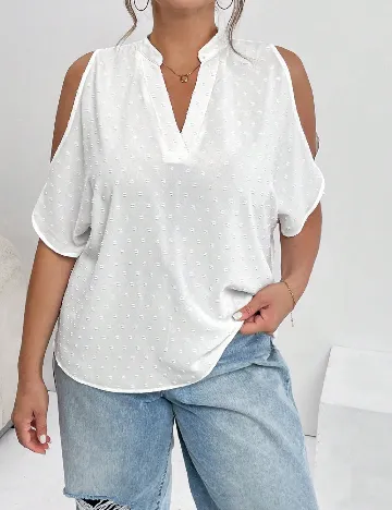 Bluza SHEIN CURVE, alb