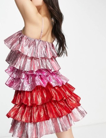Rochie scurta Collective The Label, roz