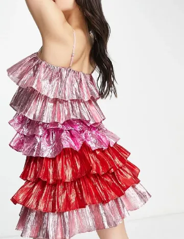 Rochie scurta Collective The Label, roz