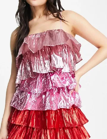 Rochie scurta Collective The Label, roz
