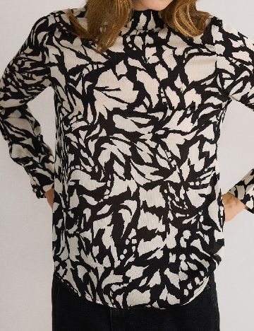 Bluza Reserved, alb/negru