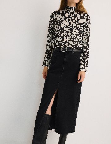 Bluza Reserved, alb/negru