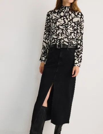 Bluza Reserved, alb/negru