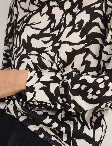 Bluza Reserved, alb/negru