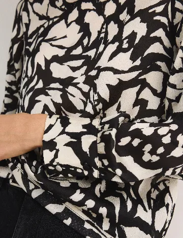 Bluza Reserved, alb/negru