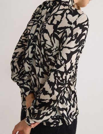 Bluza Reserved, alb/negru