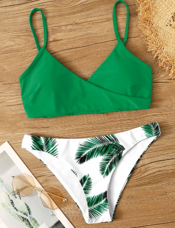 Costum de baie SHEIN, verde