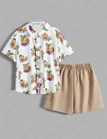 Compleu Shein Kids, alb/crem