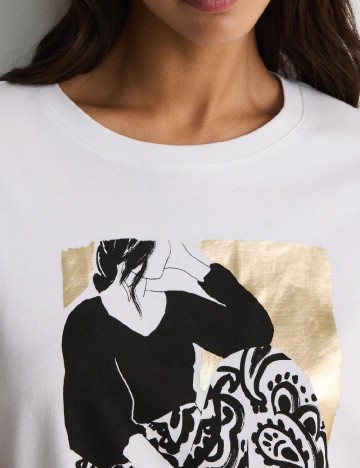 Tricou Reserved, alb