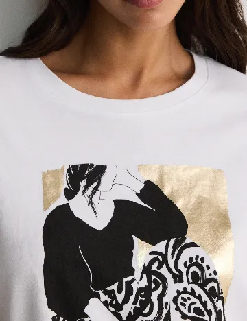 Tricou Reserved, alb