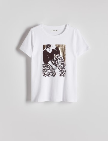 Tricou Reserved, alb