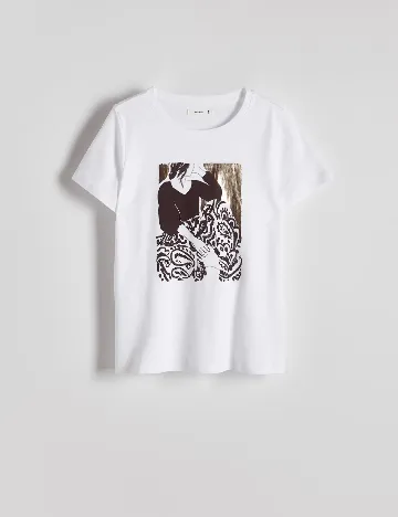 Tricou Reserved, alb