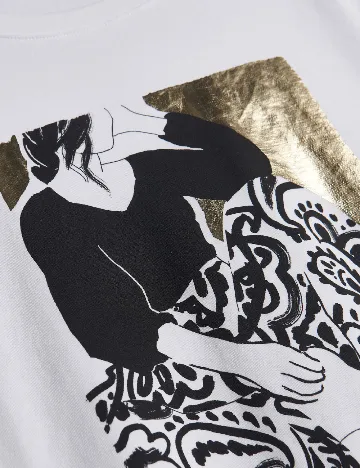Tricou Reserved, alb