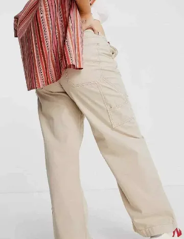 Pantaloni Collusion Plus Size, bej