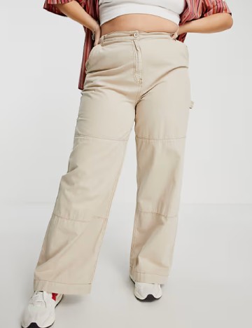 Pantaloni Collusion Plus Size, bej