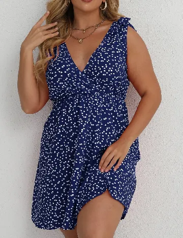 Rochie scurta SHEIN CURVE, albastru