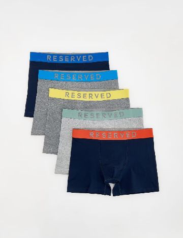 Set Boxeri 5 bucati Reserved, mix culori