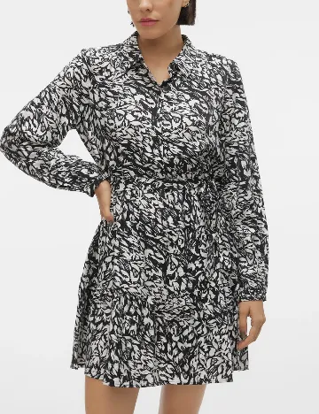 Rochie scurta Vero Moda, alb/negru