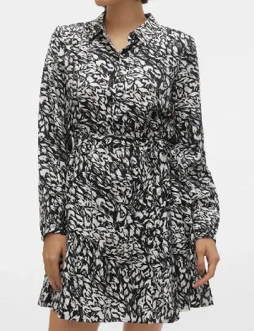 Rochie scurta Vero Moda, alb/negru
