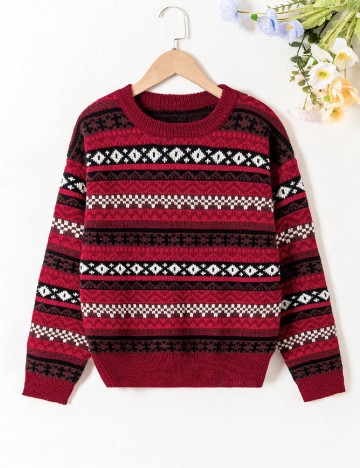 Pulover Shein Kids, rosu