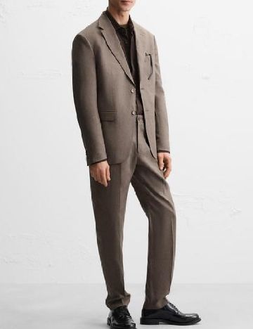 Pantaloni Zara, maro