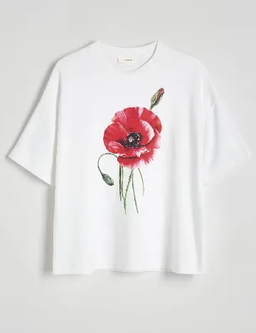 Tricou Reserved, alb