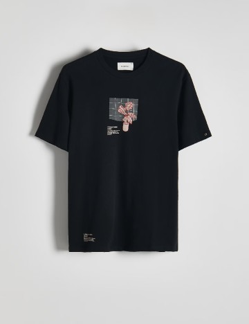 Tricou Reserved, negru