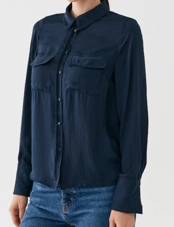 Camasa Vero Moda, bleumarin