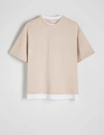 Tricou Reserved, crem