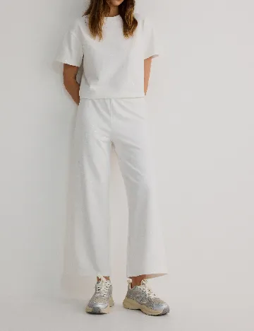 Pantaloni Reserved, alb Alb