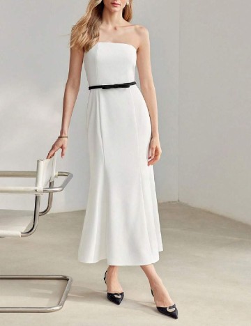 Rochie lunga MOTF, alb