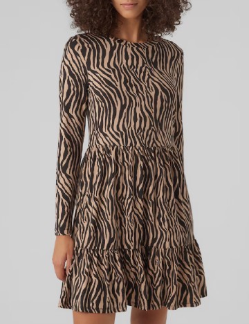 Rochie scurta Vero Moda, negru/maro