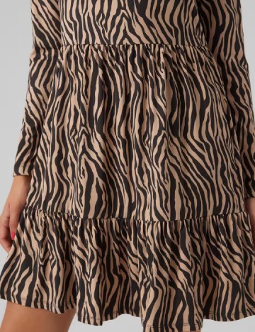 Rochie scurta Vero Moda, negru/maro