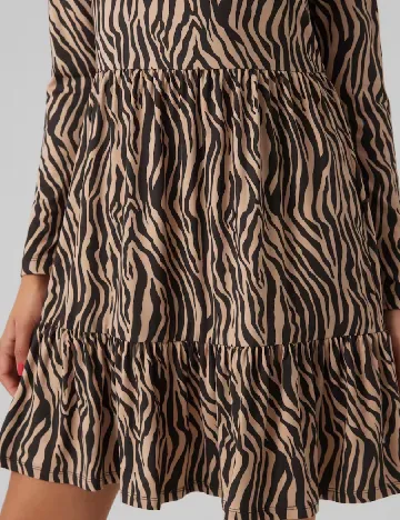 Rochie scurta Vero Moda, negru/maro
