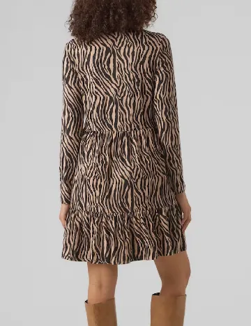 Rochie scurta Vero Moda, negru/maro