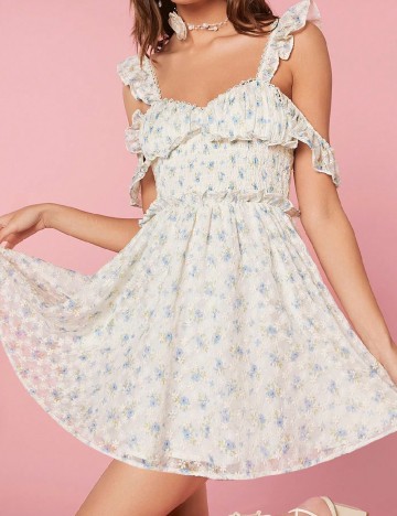 Rochie scurta SHEIN, floral print