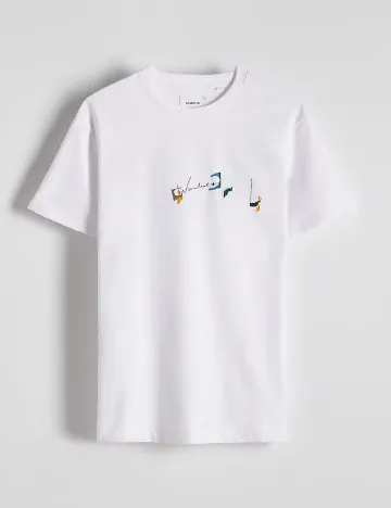 Tricou Reserved, alb